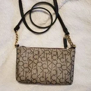 Calvin Klein | Bags | Calvin Klein Canvas Monogram Crossbody